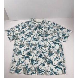 Under Armour Men White Teal Palm Floral Short Sleeve Shirt‎ 3XL,Hawaiian,Resorts
